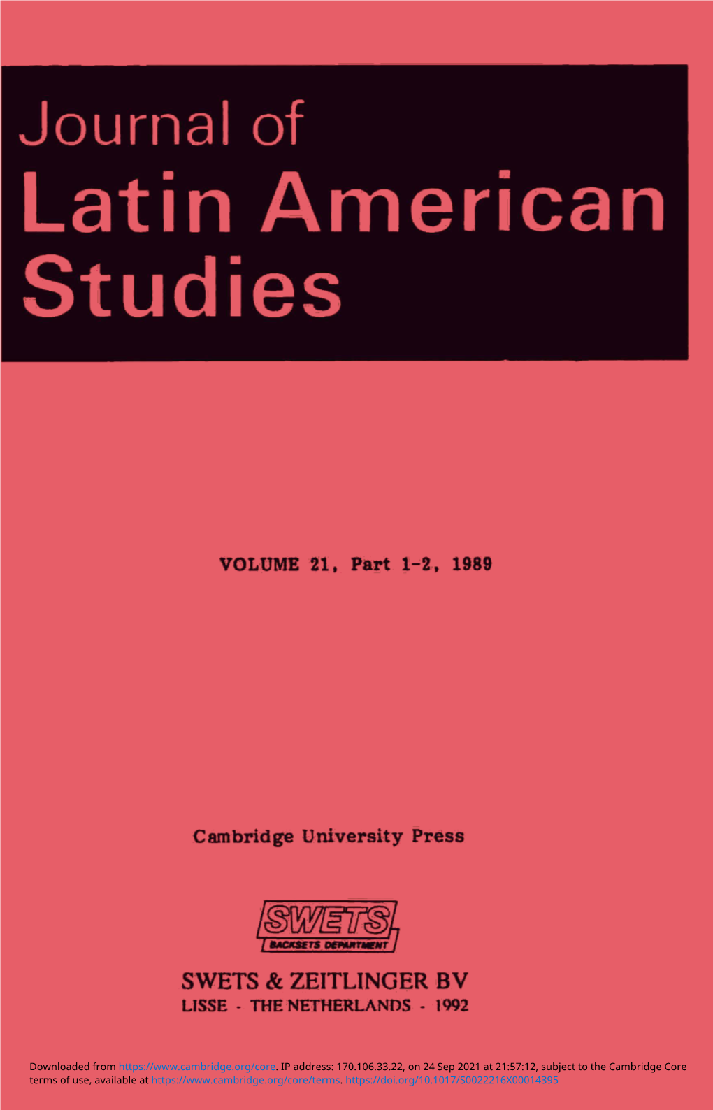 Journal of Latin American Studies