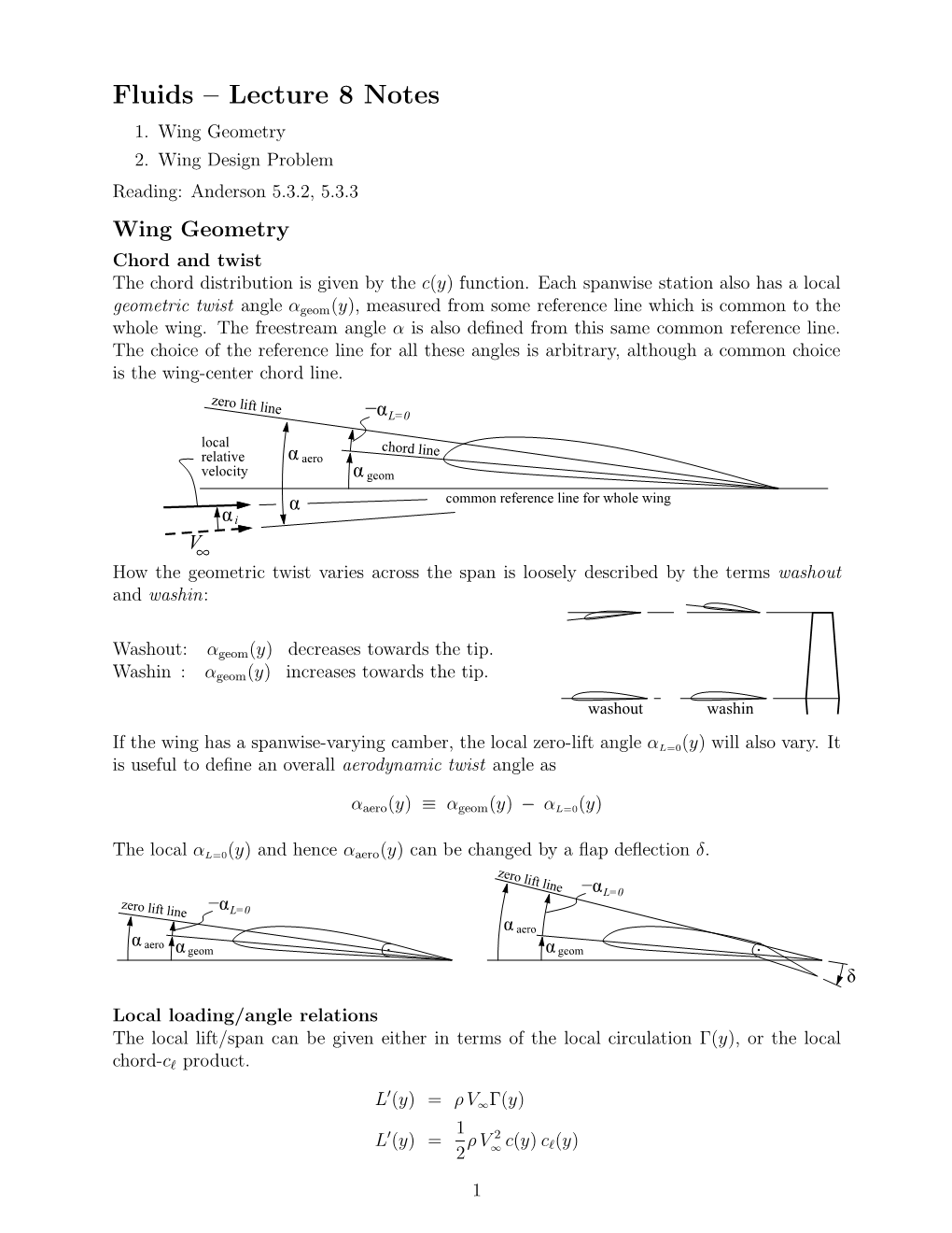 Fluids – Lecture 8 Notes 1