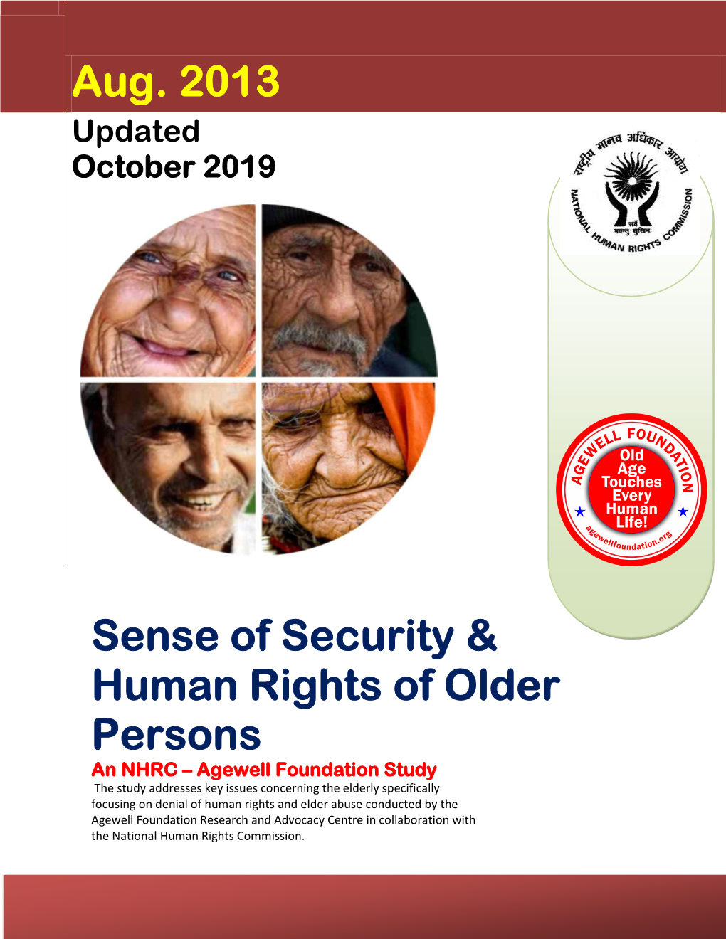 Sense of Security & Human Rights of Older Persons