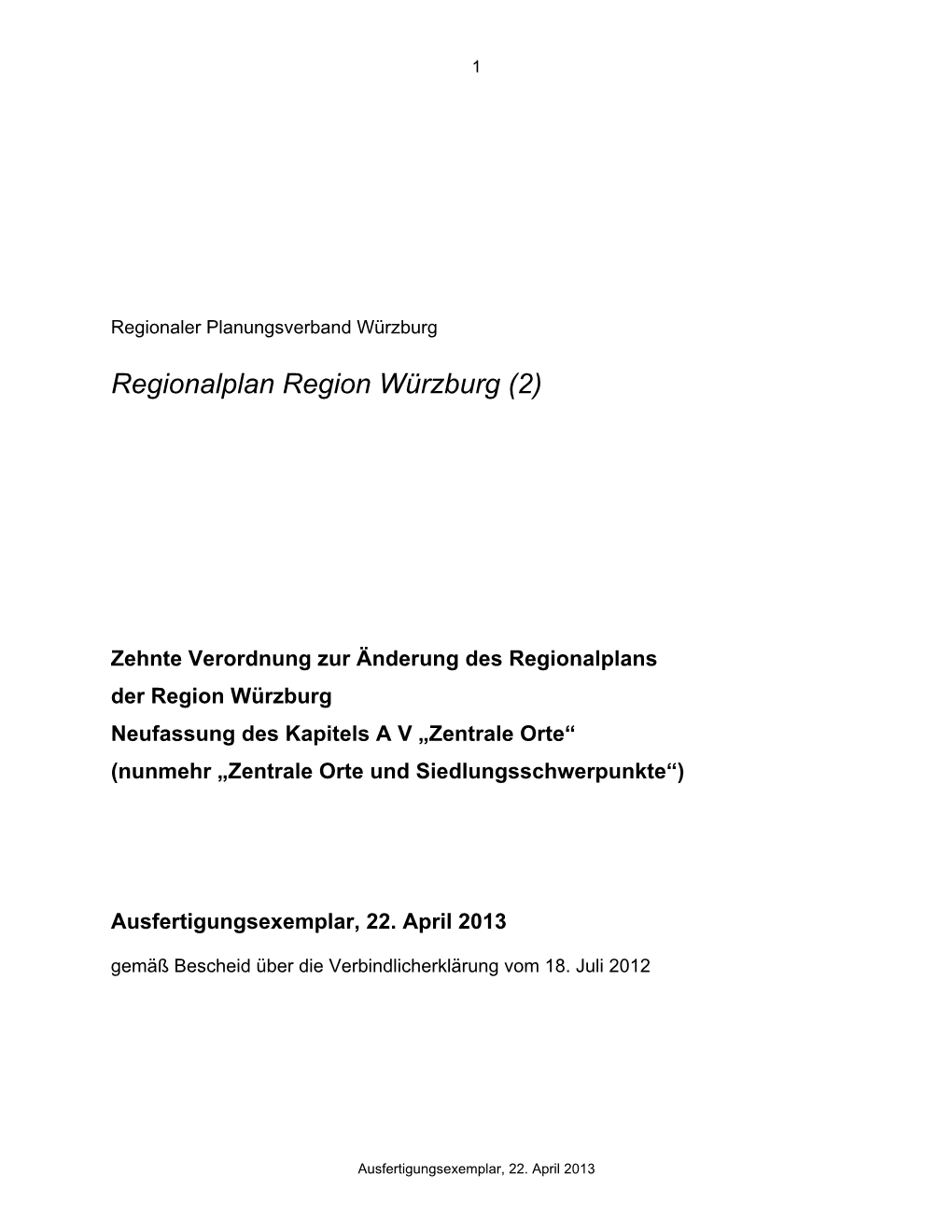 Regionalplan Region Würzburg (2)