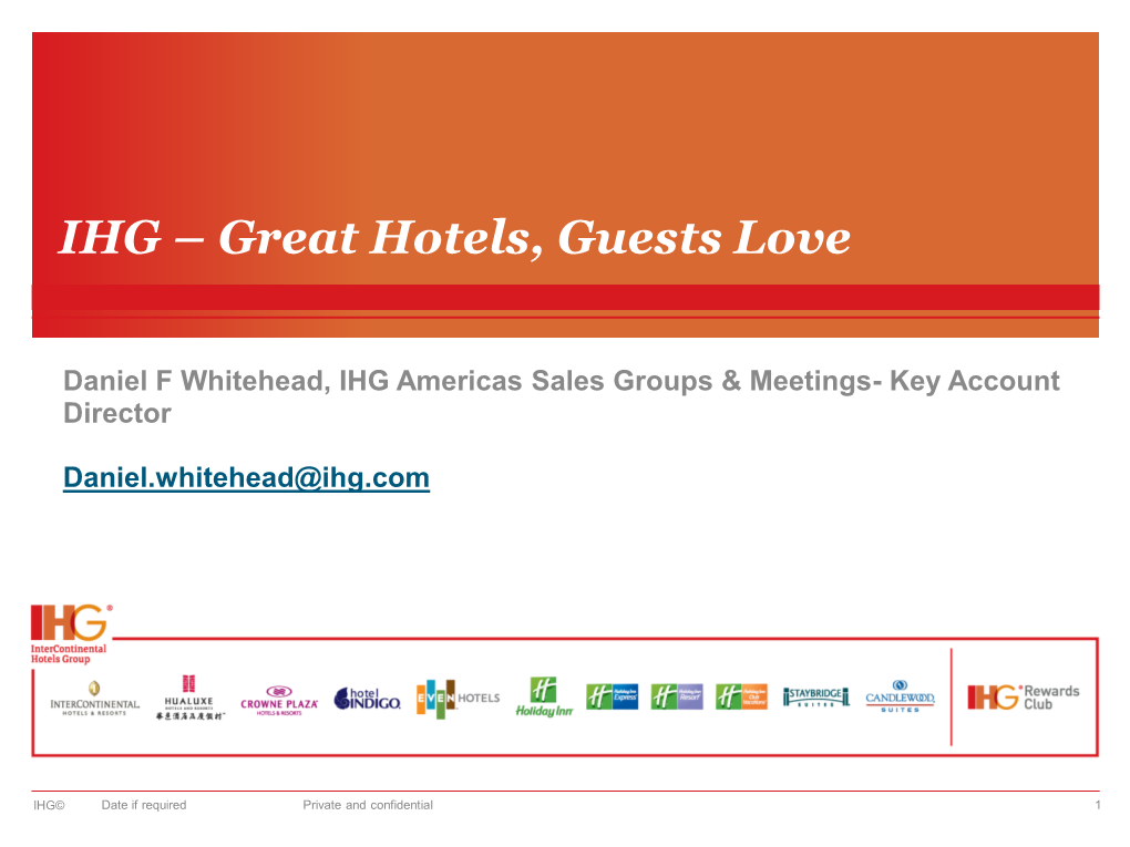 IHG – Great Hotels, Guests Love