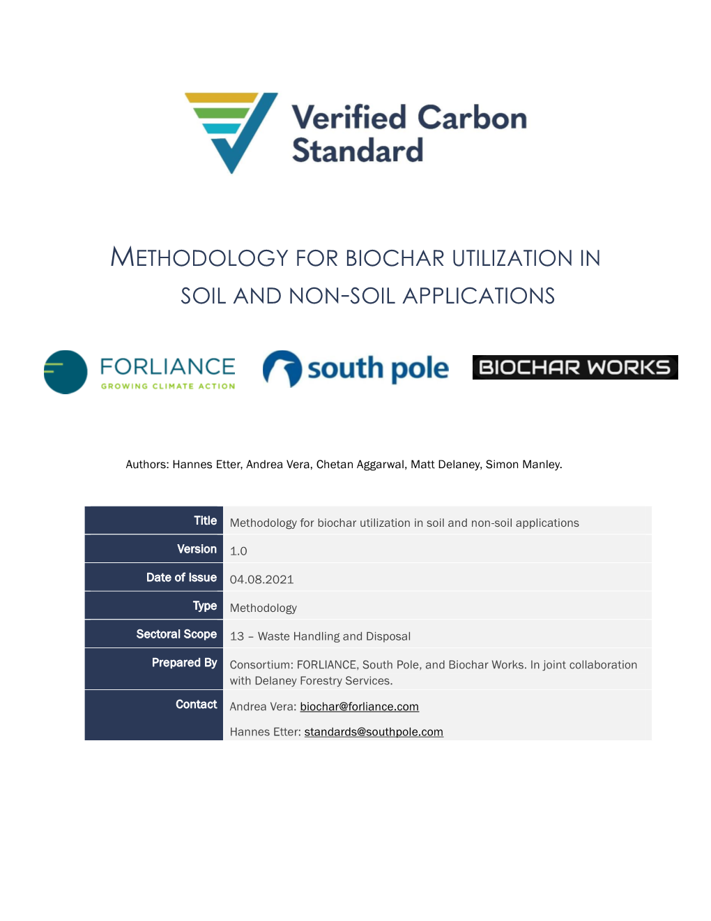 Methodology for Biochar Utilization in Soil and Non-Soil Applications