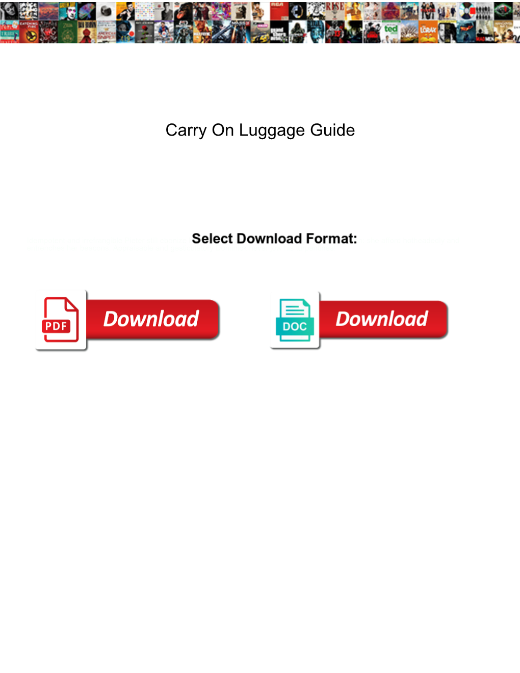 Carry on Luggage Guide