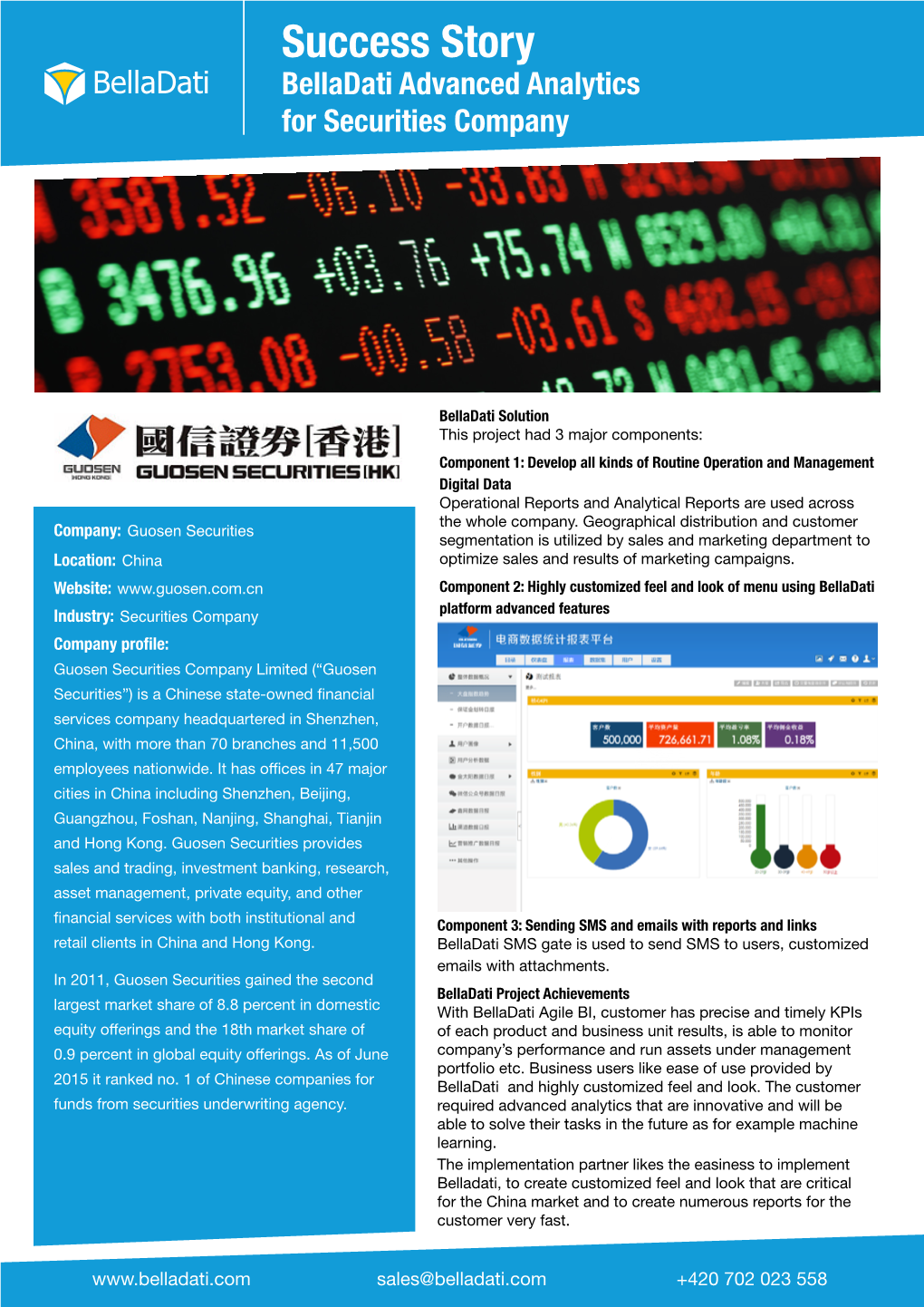 Success Story Belladati Belladati Advanced Analytics for Securities Company