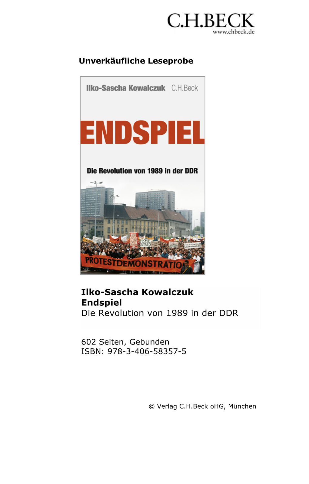 Ilko-Sascha Kowalczuk Endspiel Die Revolution Von 1989 in Der DDR
