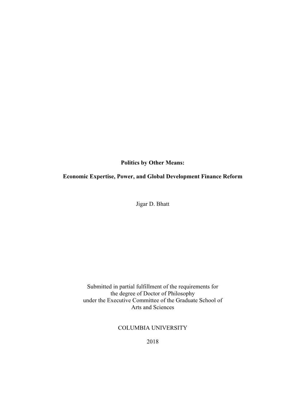 Economic Expertise, Power, and Global Development Finance Reform