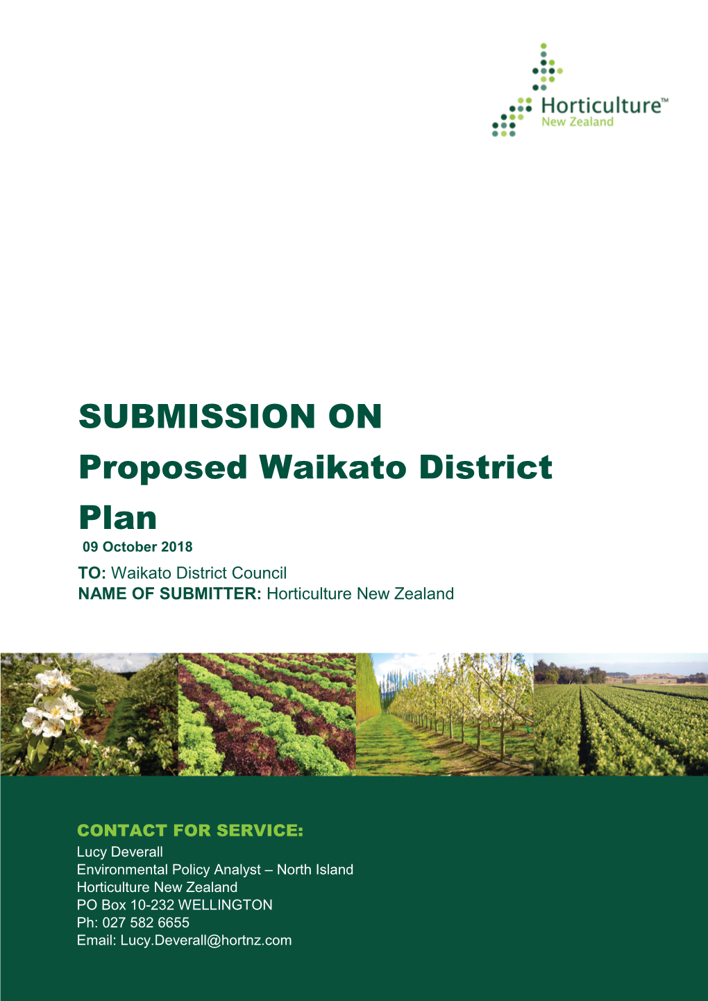 Hortnz Submission on Waikato Proposed District Plan