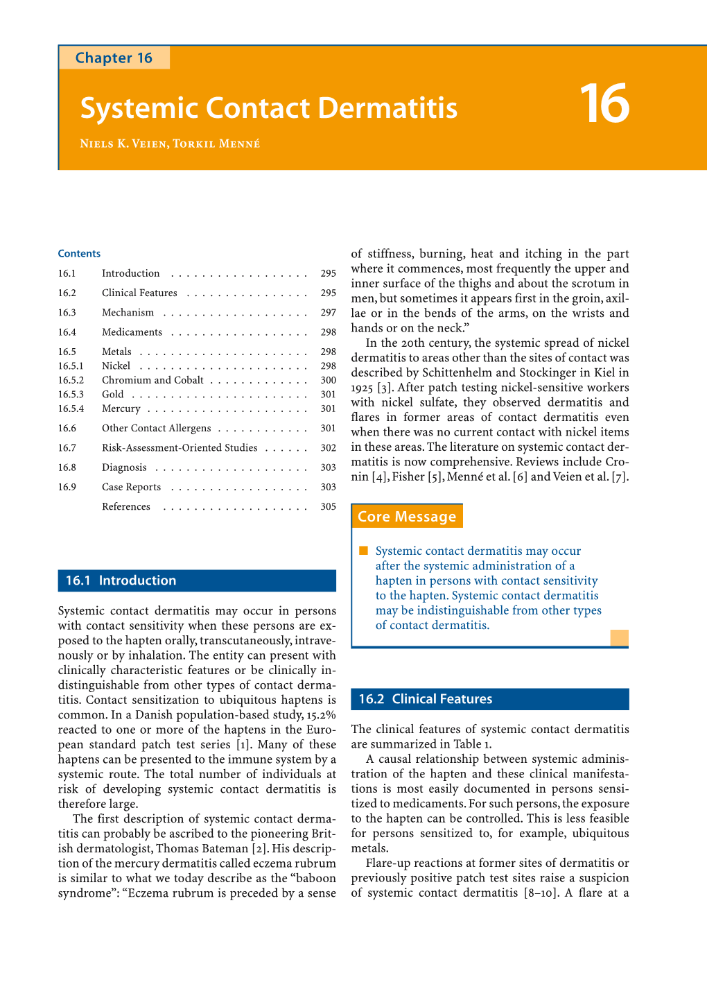 Systemic Contact Dermatitis 16 Niels K