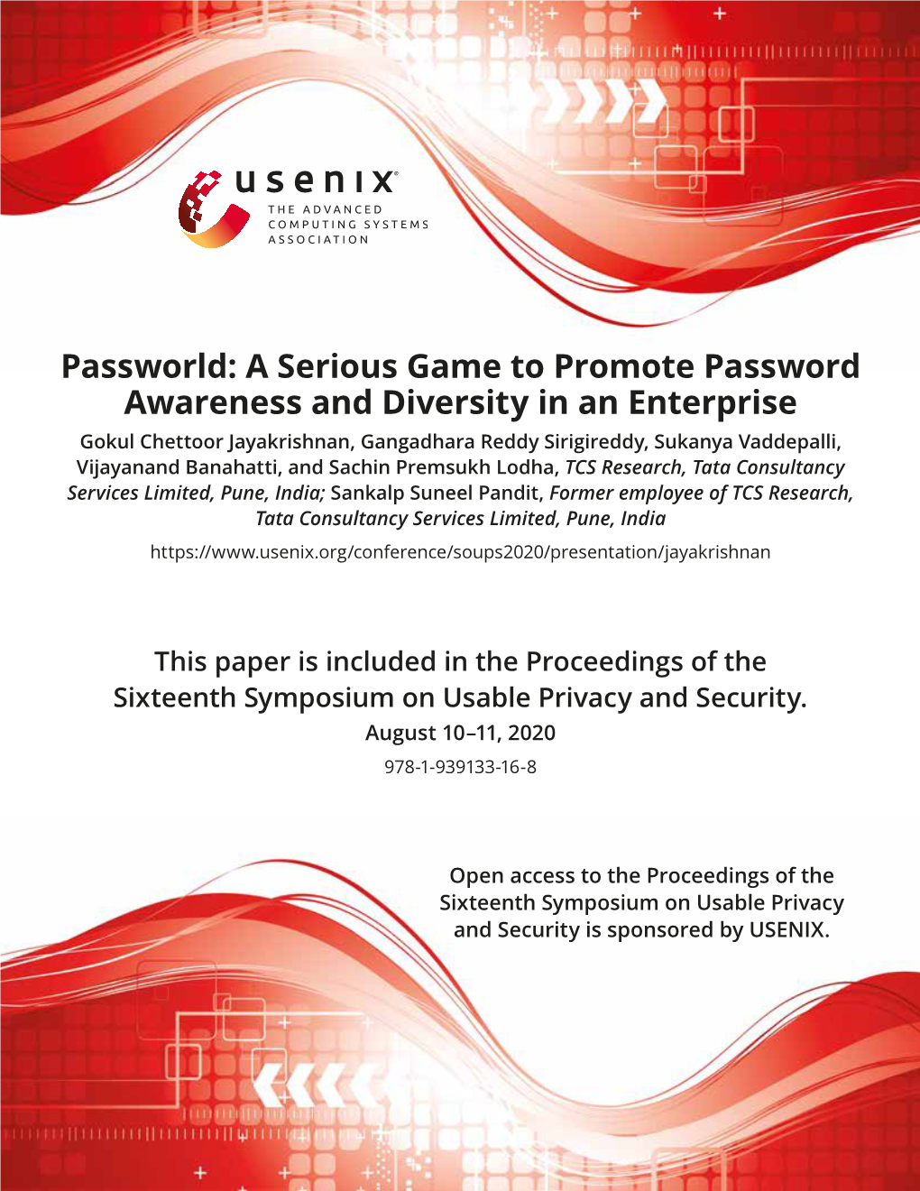 Passworld: a Serious Game to Promote Password