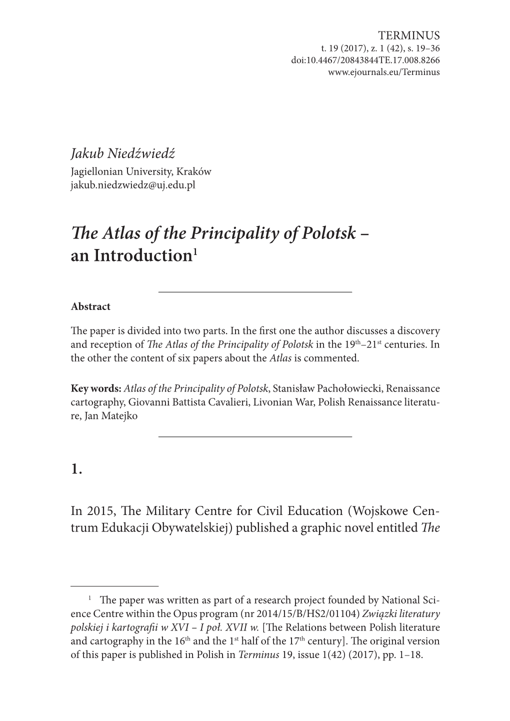 The Atlas of the Principality of Polotsk