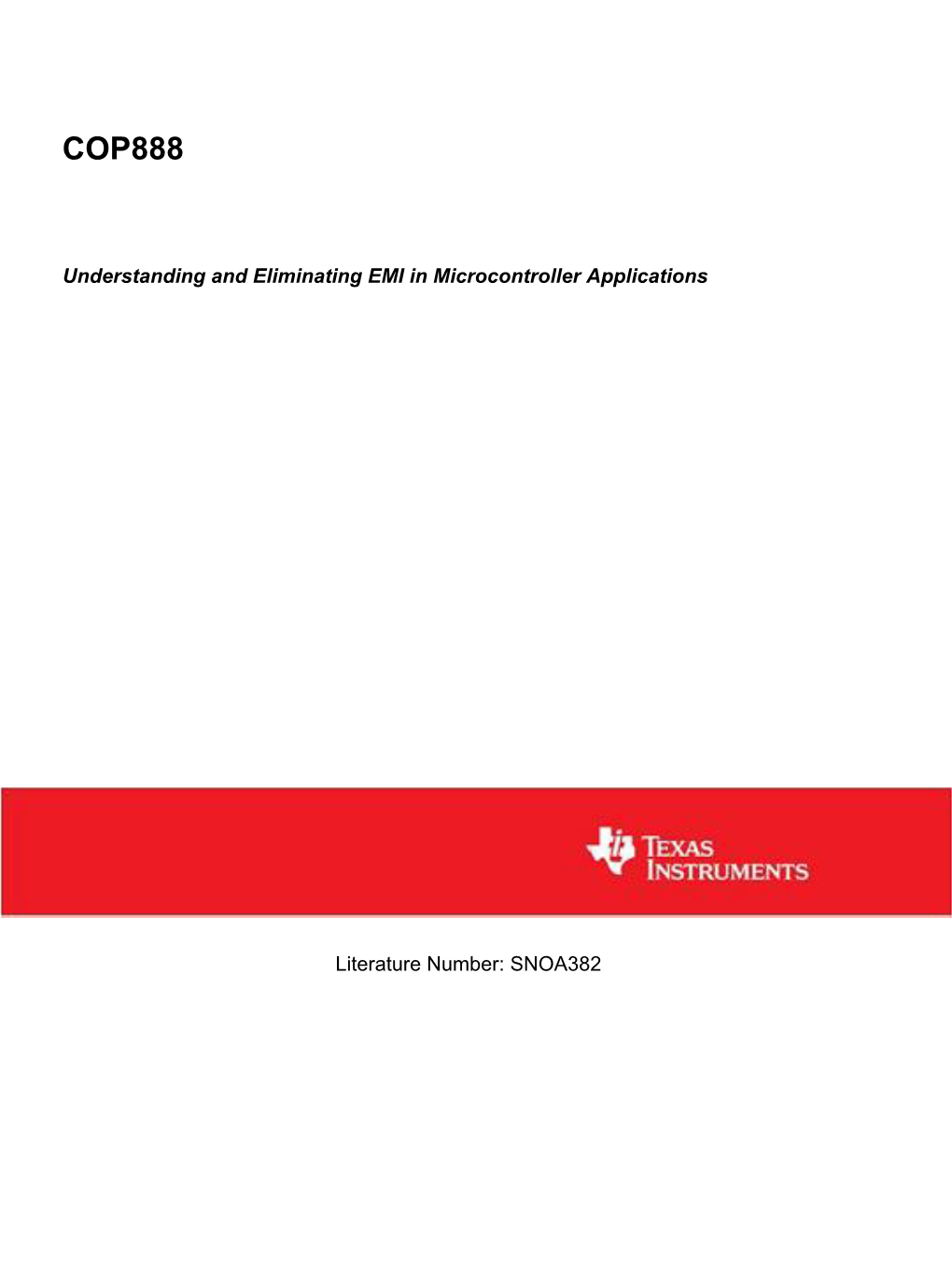 Understanding and Eliminating EMI in Microcontroller Applications