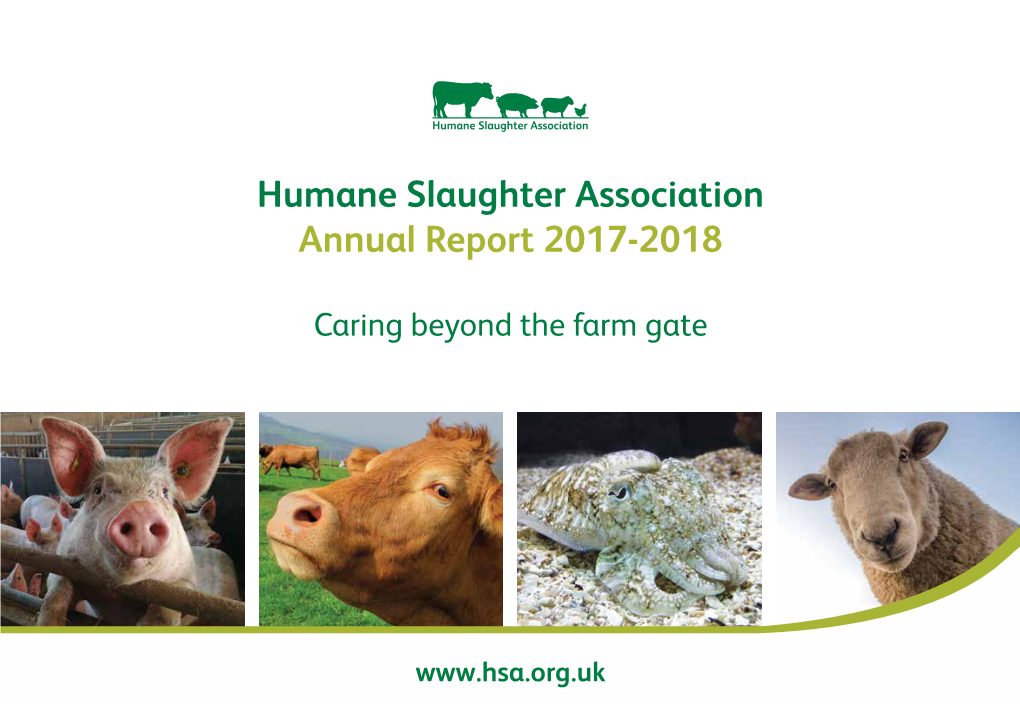 Humane Slaughter Association Annual Report 2017-2018