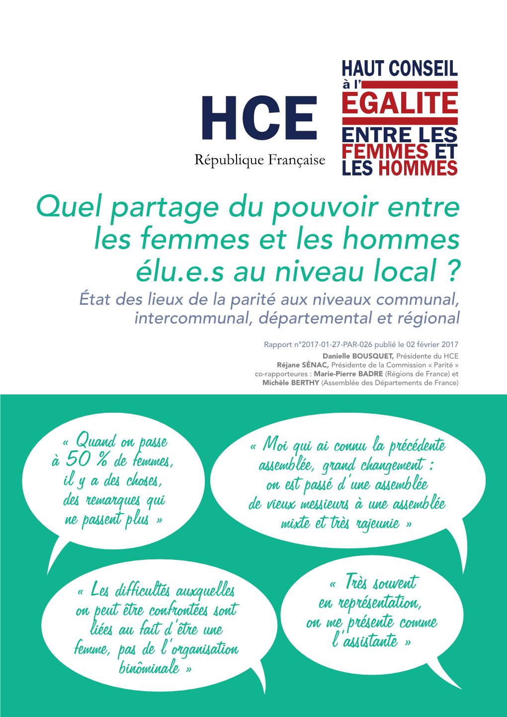 Parité Au Niveau Local Ne S’Est Pas Faite Sans Tensions, Notamment De La Part Du Personnel Politique En Place