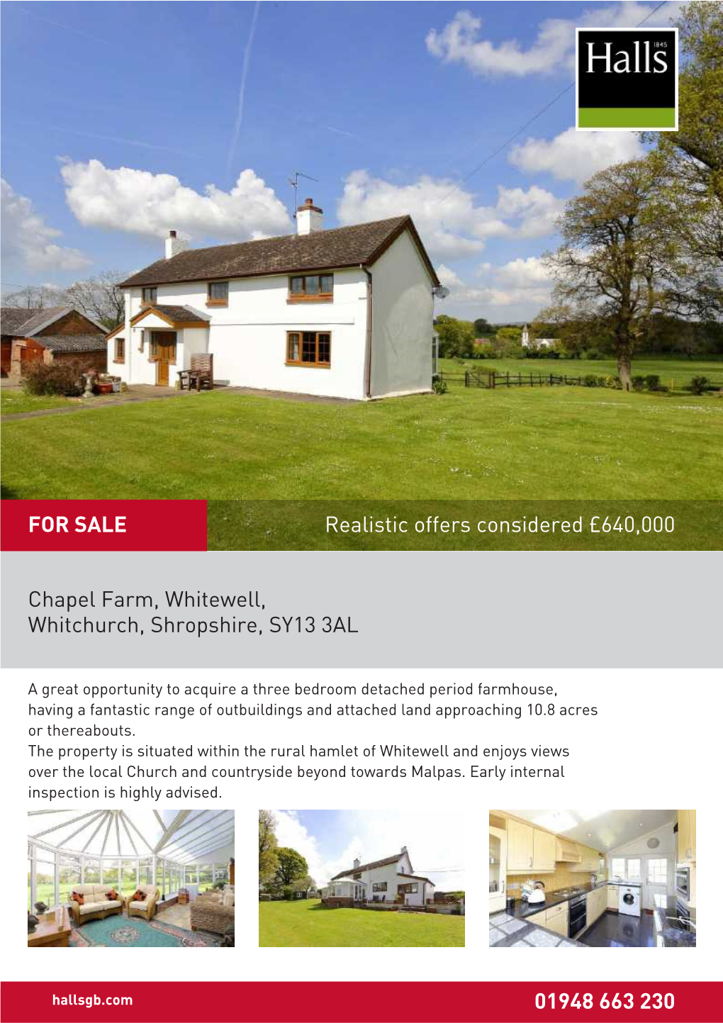 Chapel Farm, Whitewell, Whitchurch, Shropshire, SY13 3AL 01948 663