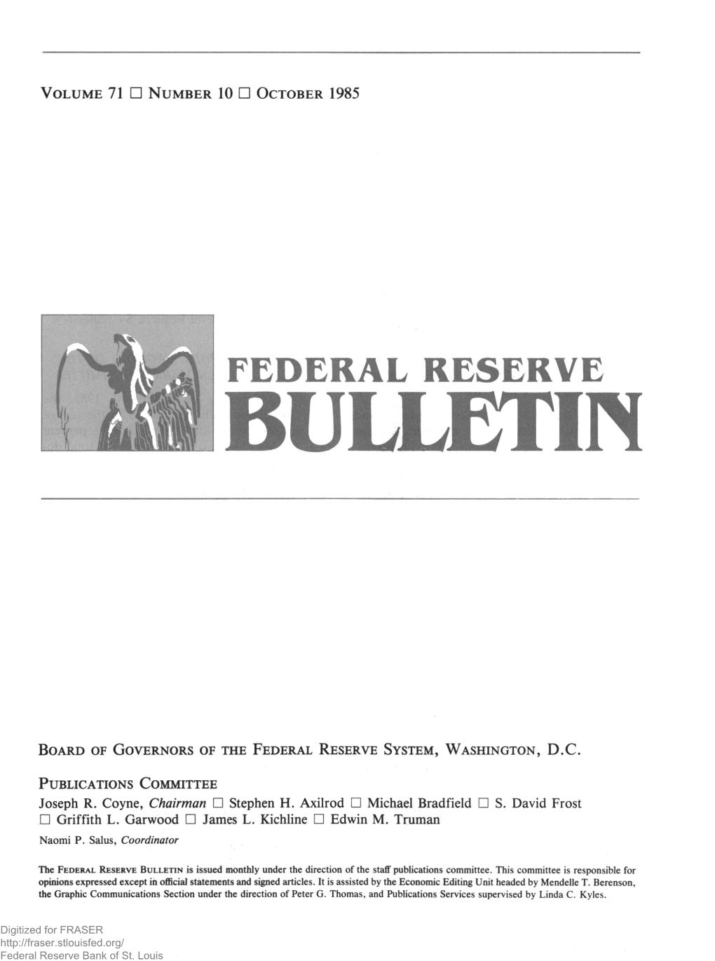 Federal Reserve Bulletin