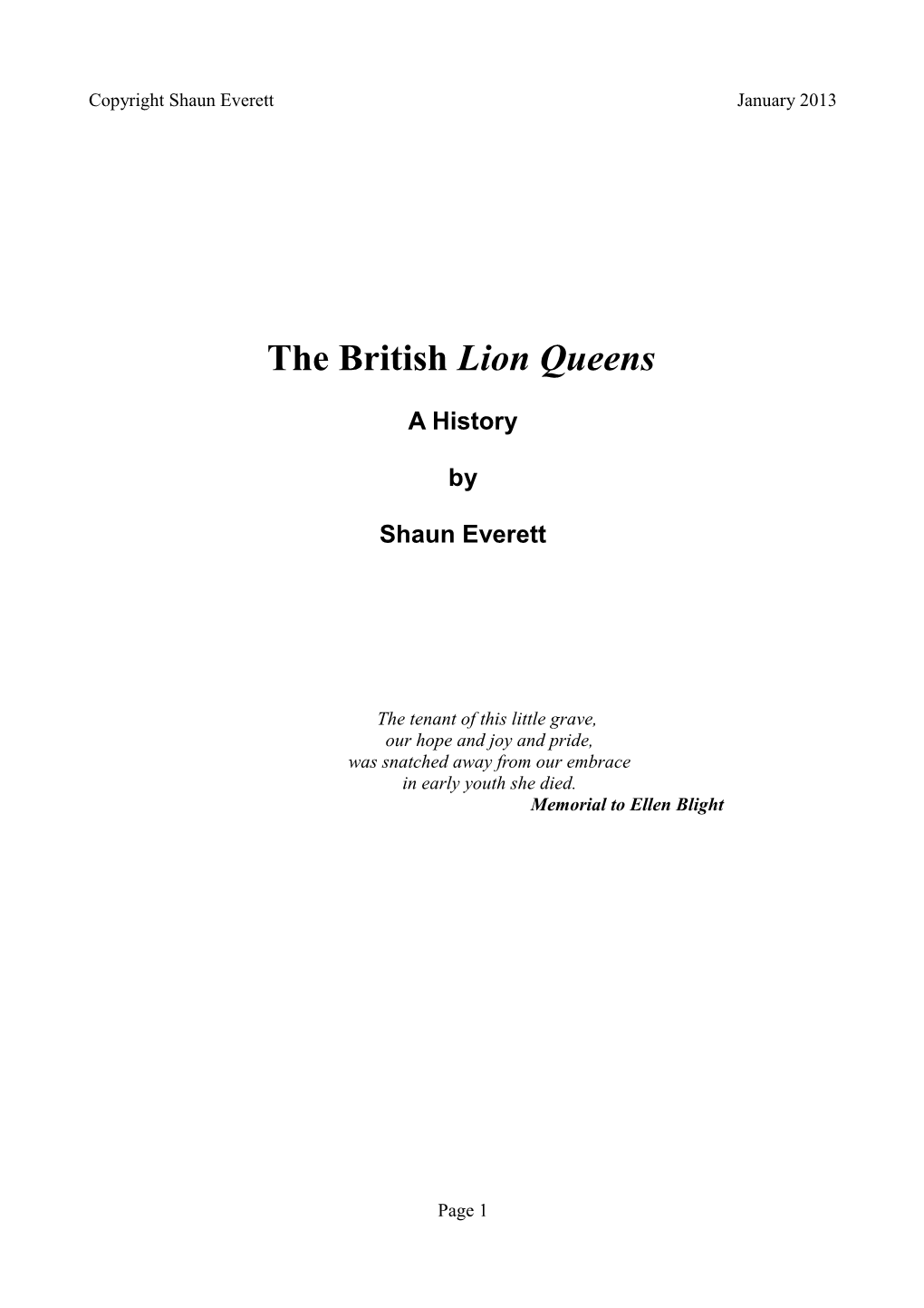 The British Lion Queens