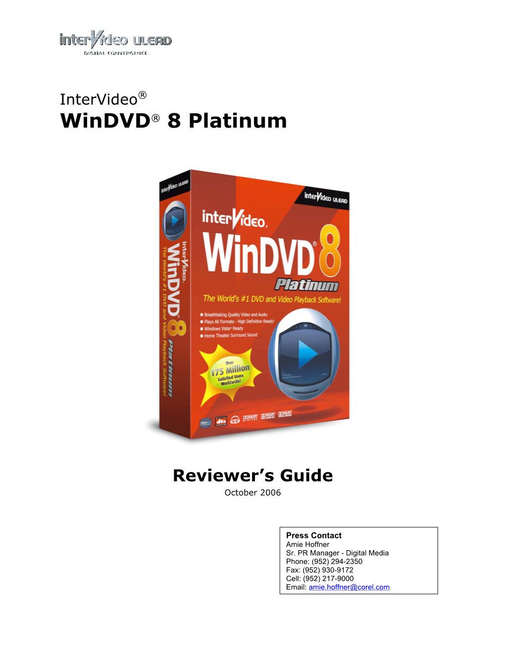 Windvd Recorder Reviewer's Guide