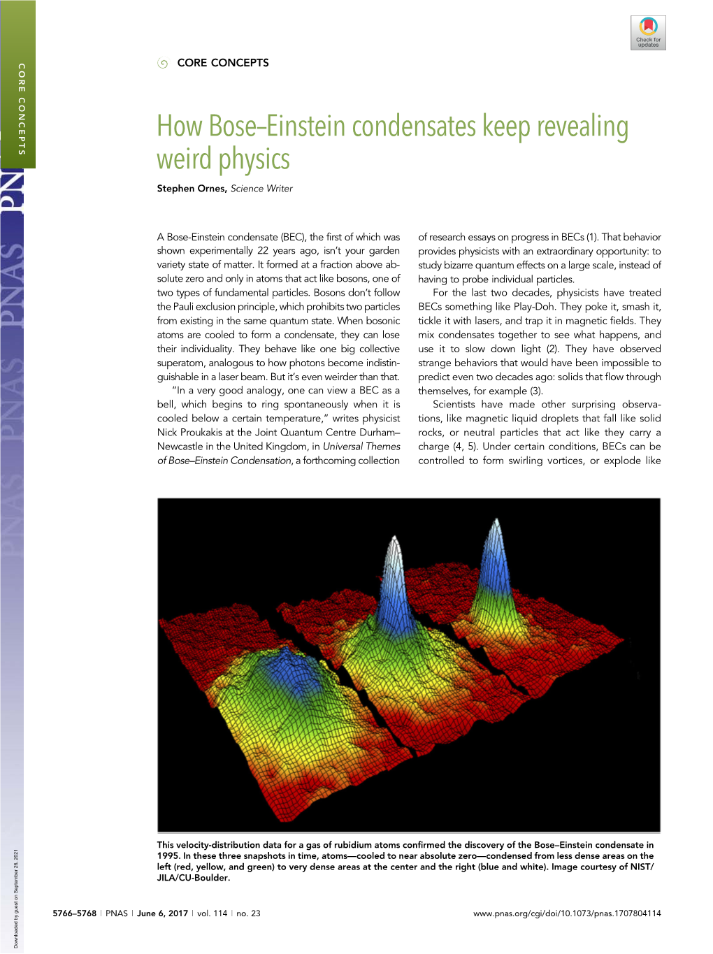 How Bose–Einstein Condensates Keep Revealing Weird Physics Stephen Ornes, Science Writer