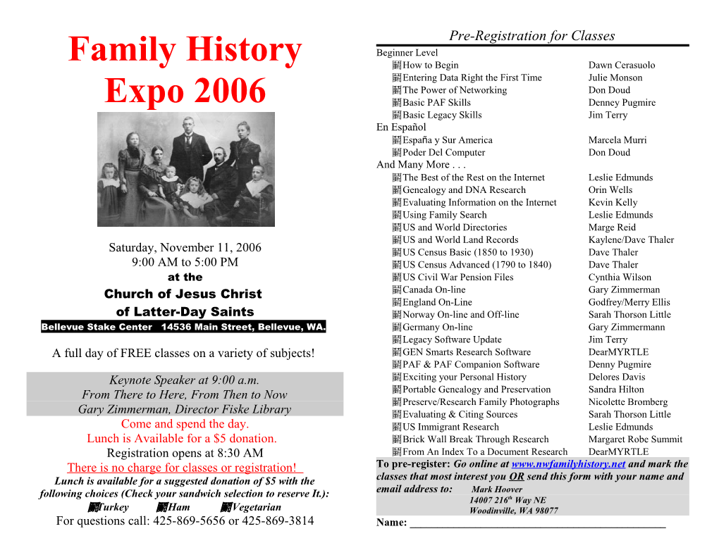 Family History Expo IV