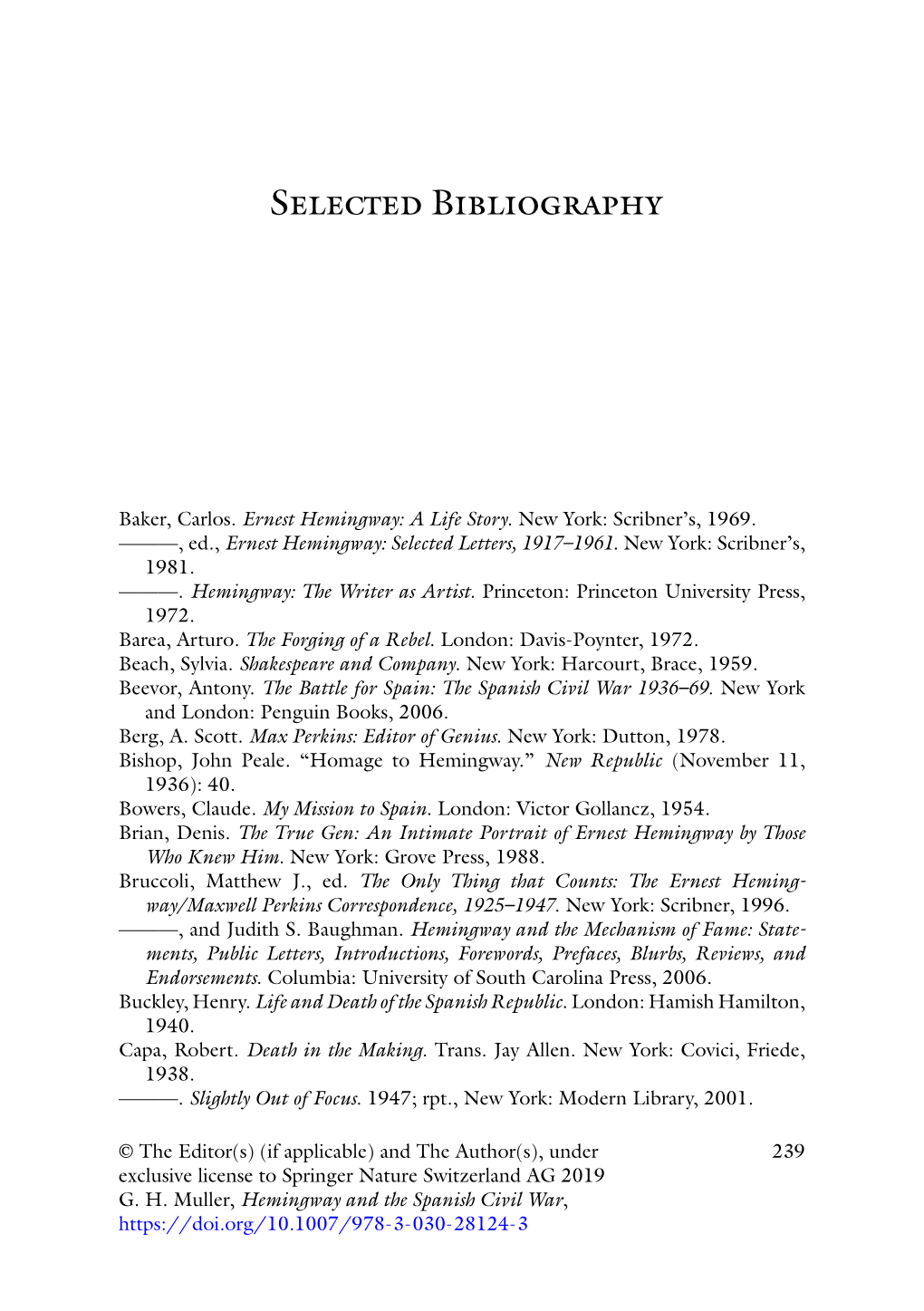 Selected Bibliography