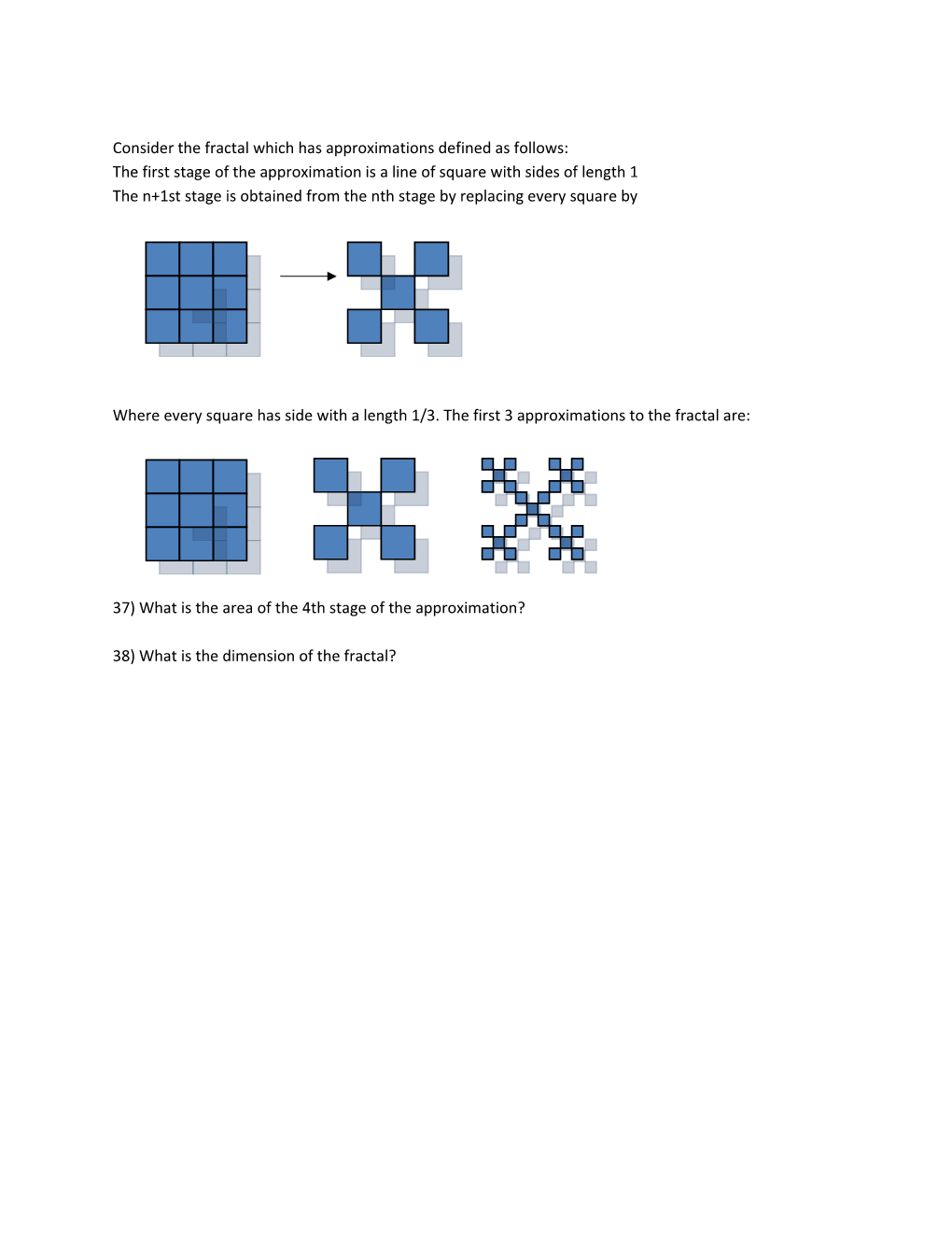 Consider the Fractal Which Has Approximations Defined As Follows