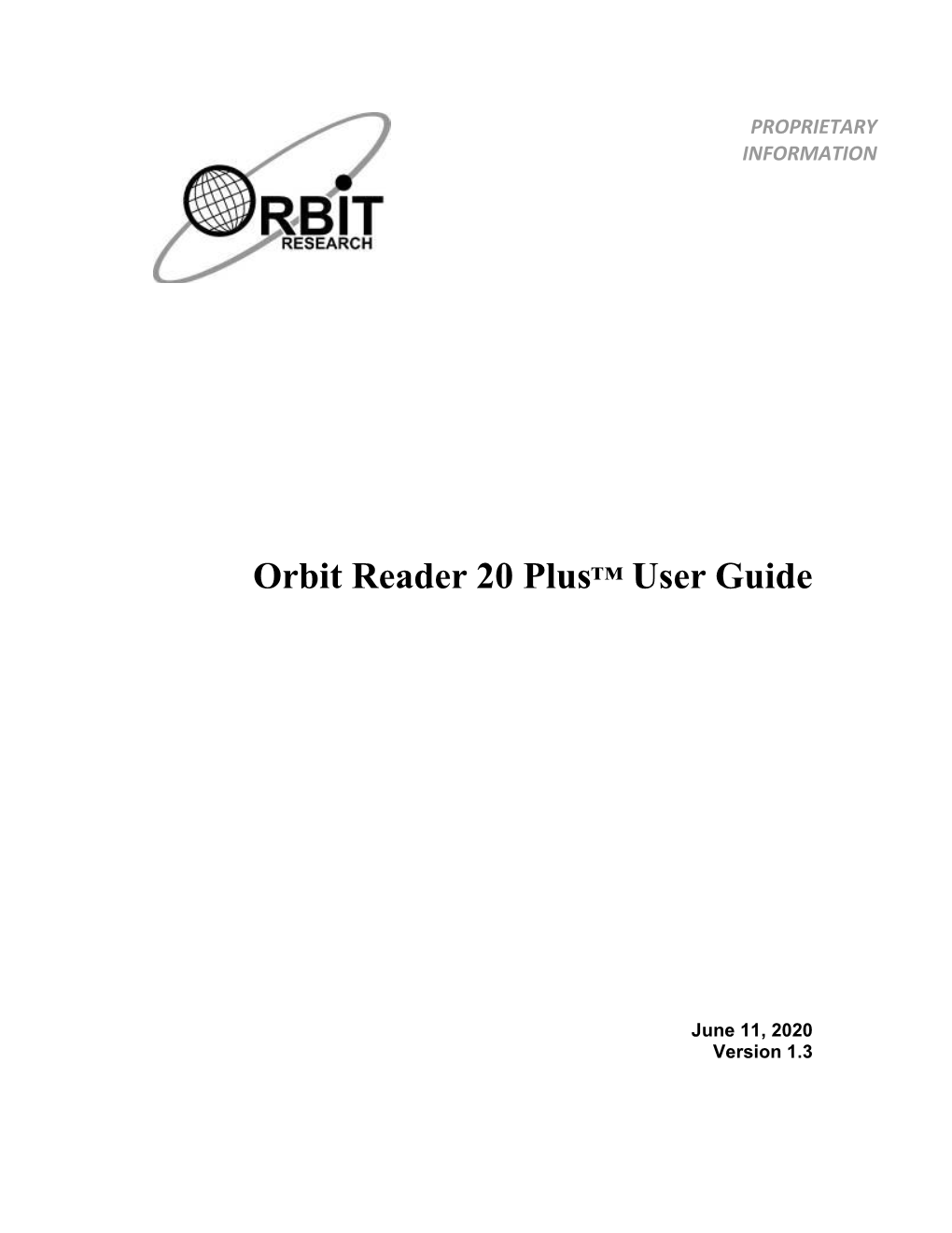 Orbit Reader 20 Plus™ User Guide