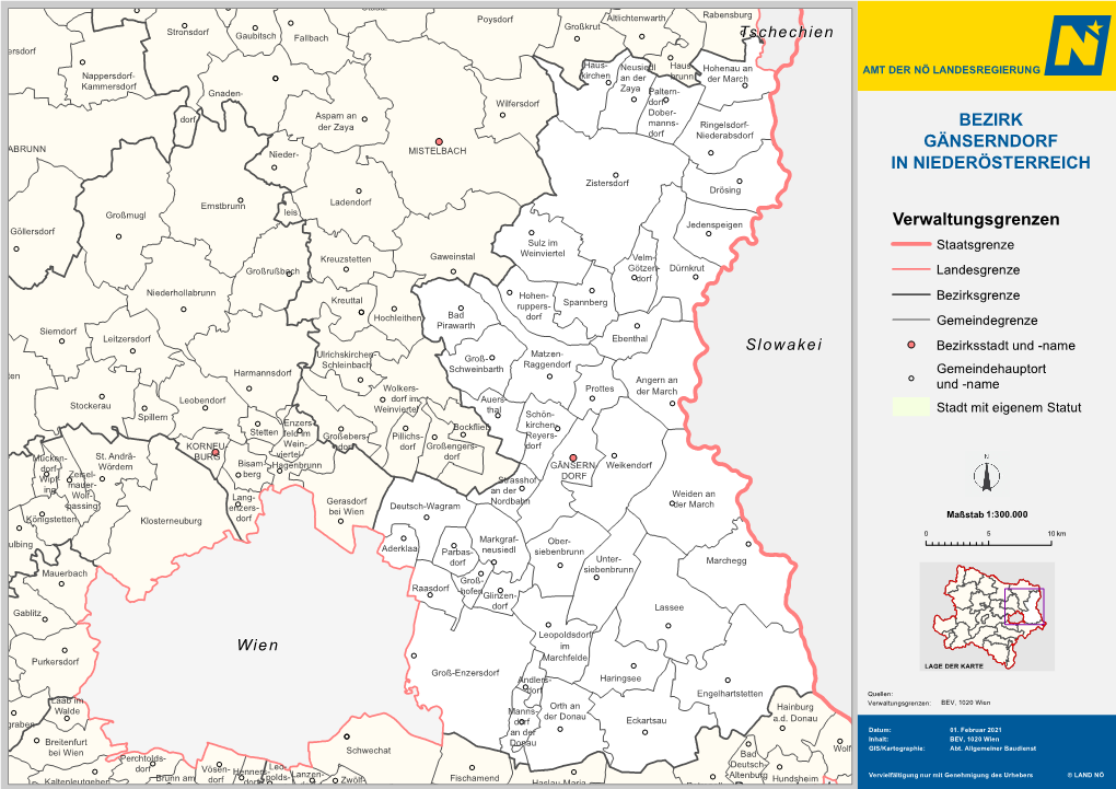 Bezirk Gänserndorf in Niederösterreich