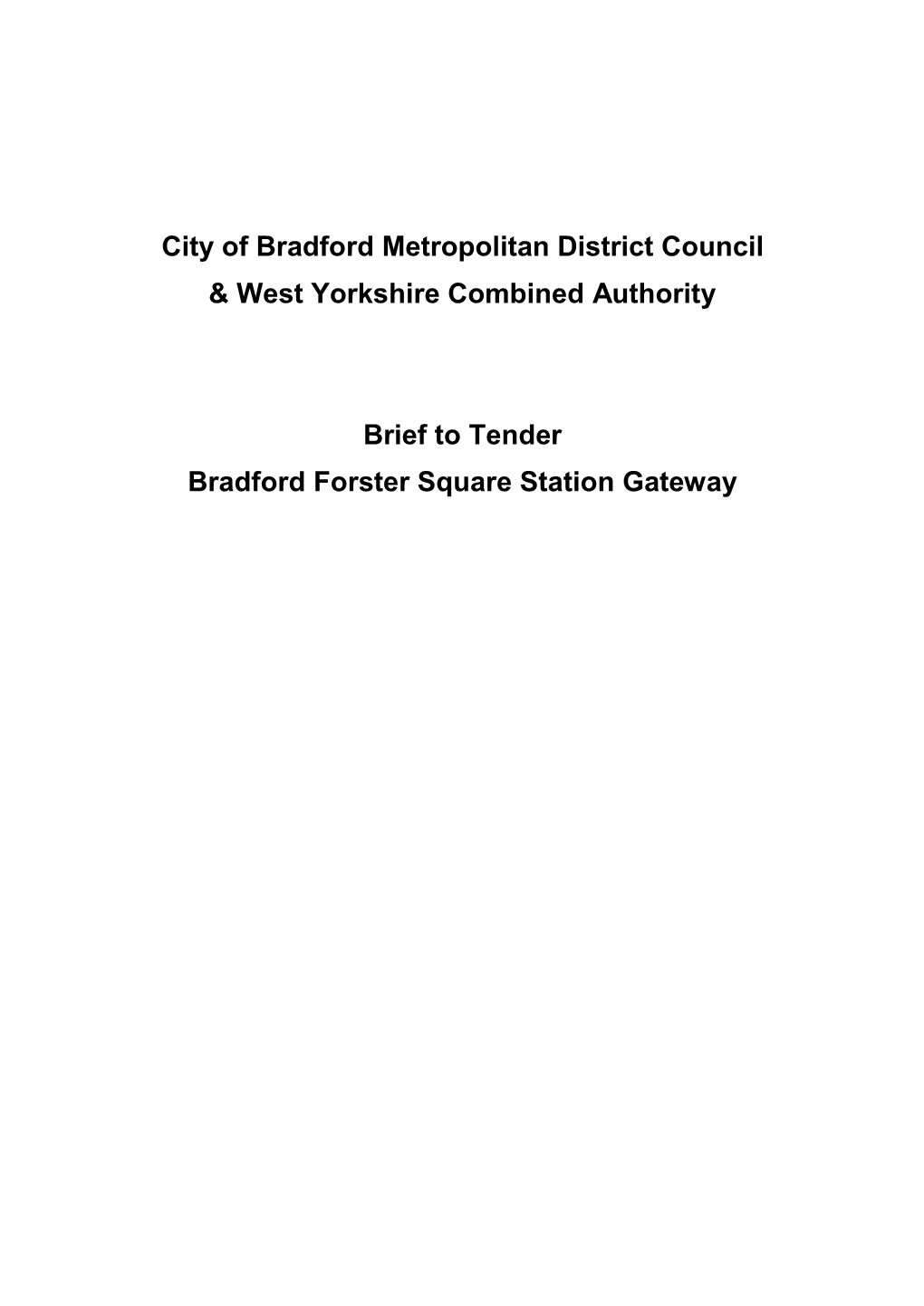 City of Bradford Metropolitan District Council & West Yorkshire