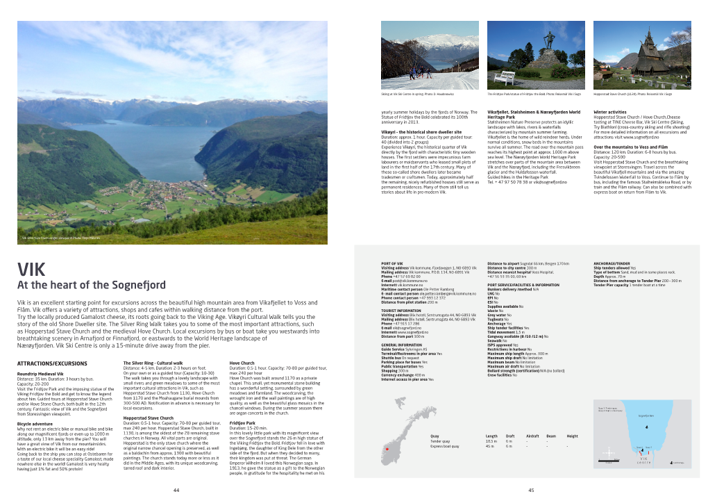 Vik in Cruise Norway Manual 2019-20