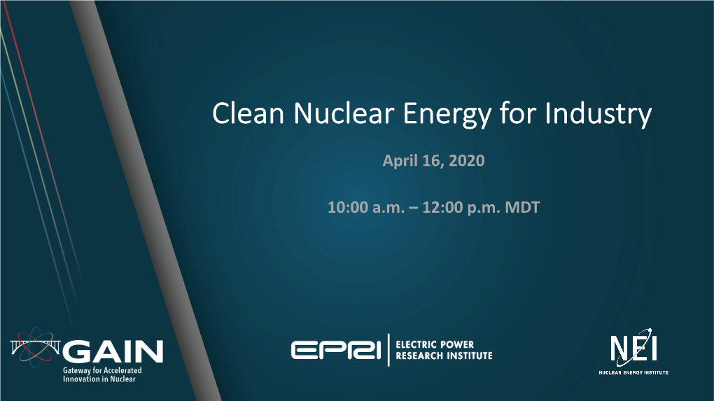 Clean Nuclear Energy for Industry