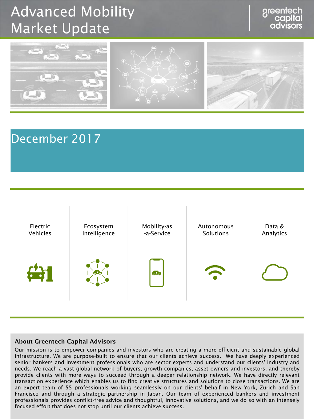 December 2017 Advanced Mobility Monthly Update