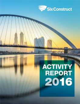 ACTIVITY REPORT Cover Image: DUBAI WATER CANAL Dubai, UAE