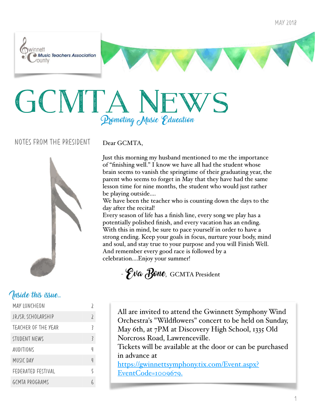 GCMTA News P Romoting Music Education