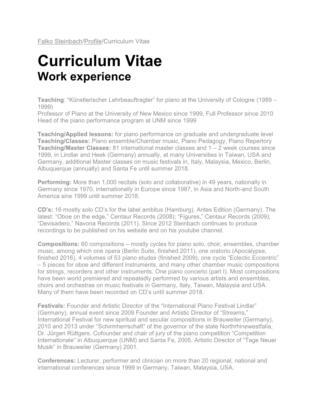 Curriculum Vitae