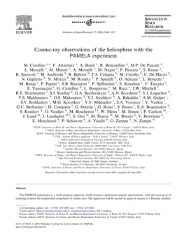 Cosmic-Ray Observations of the Heliosphere with the PAMELA Experiment