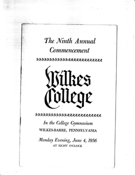 June 4, 1956 9Th Annual Commencement