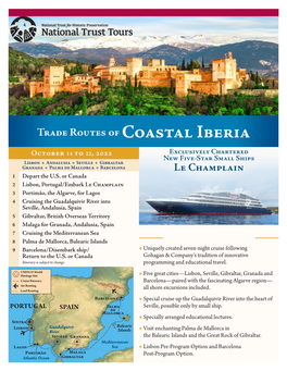 Trade Routes of Coastal Iberia Le Champlain