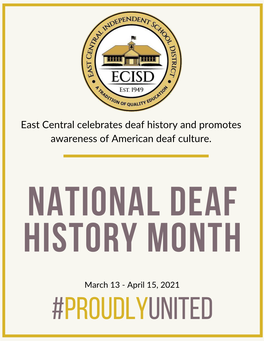 National Deaf History Month