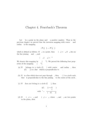 Chapter 4. Feuerbach's Theorem