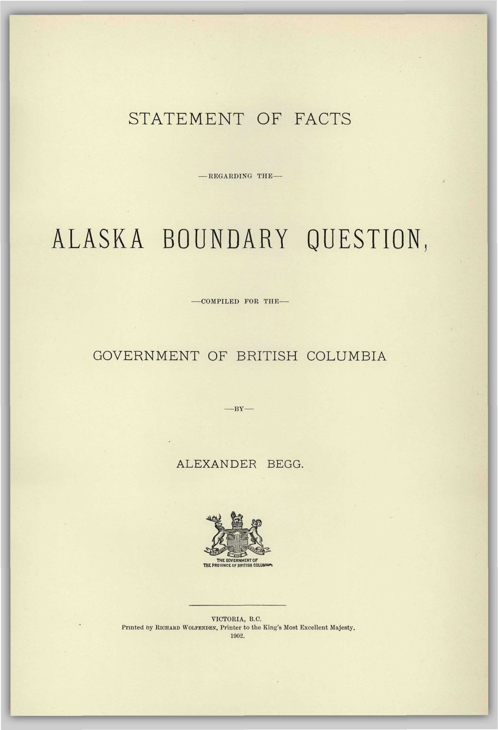 Alaska Boundary Question