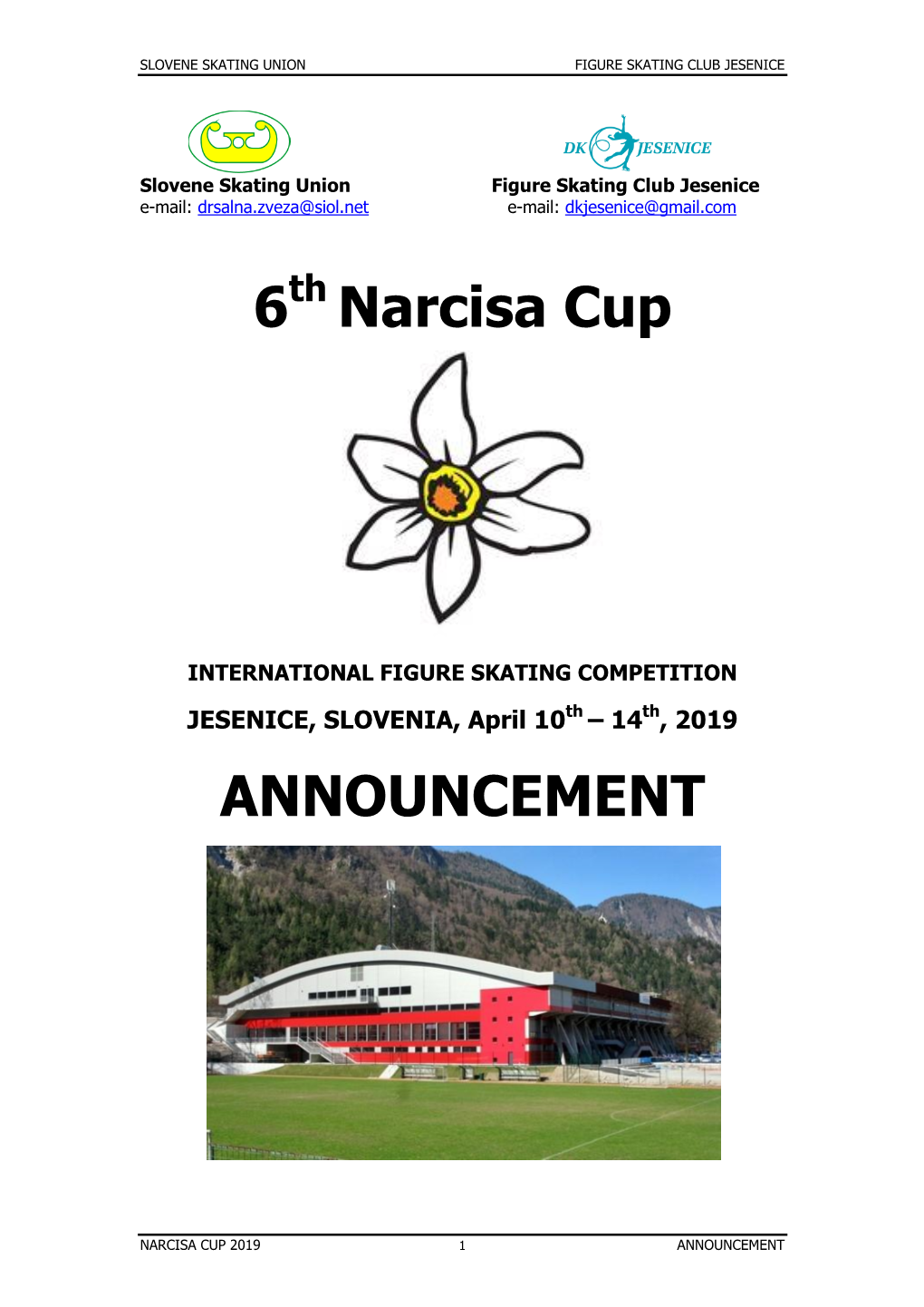 6 Narcisa Cup ANNOUNCEMENT