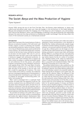 The Soviet Banya and the Mass Production of Hygiene