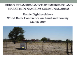 Land Markets in Namibia's Communal Areas