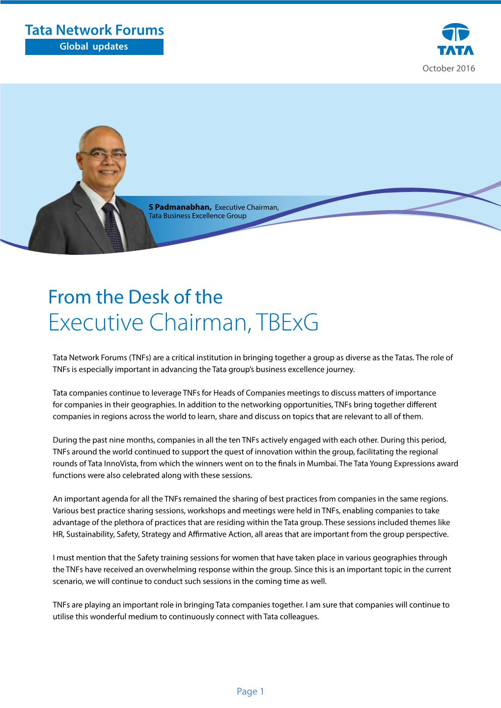 Executive Chairman, Tbexg