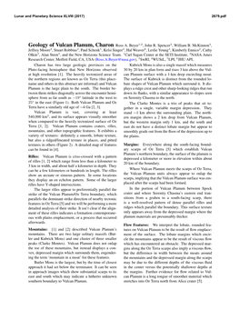 Geology of Vulcan Planum, Charon Ross A. Beyer1,2, John R