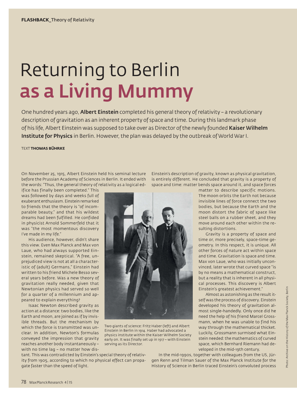 Returning to Berlin As a Living Mummy