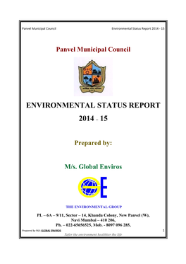 Environmental Status Report 2014 – 15