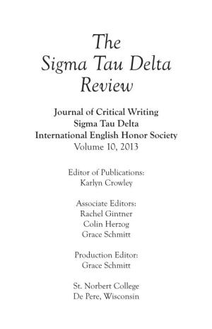 The Sigma Tau Delta Review