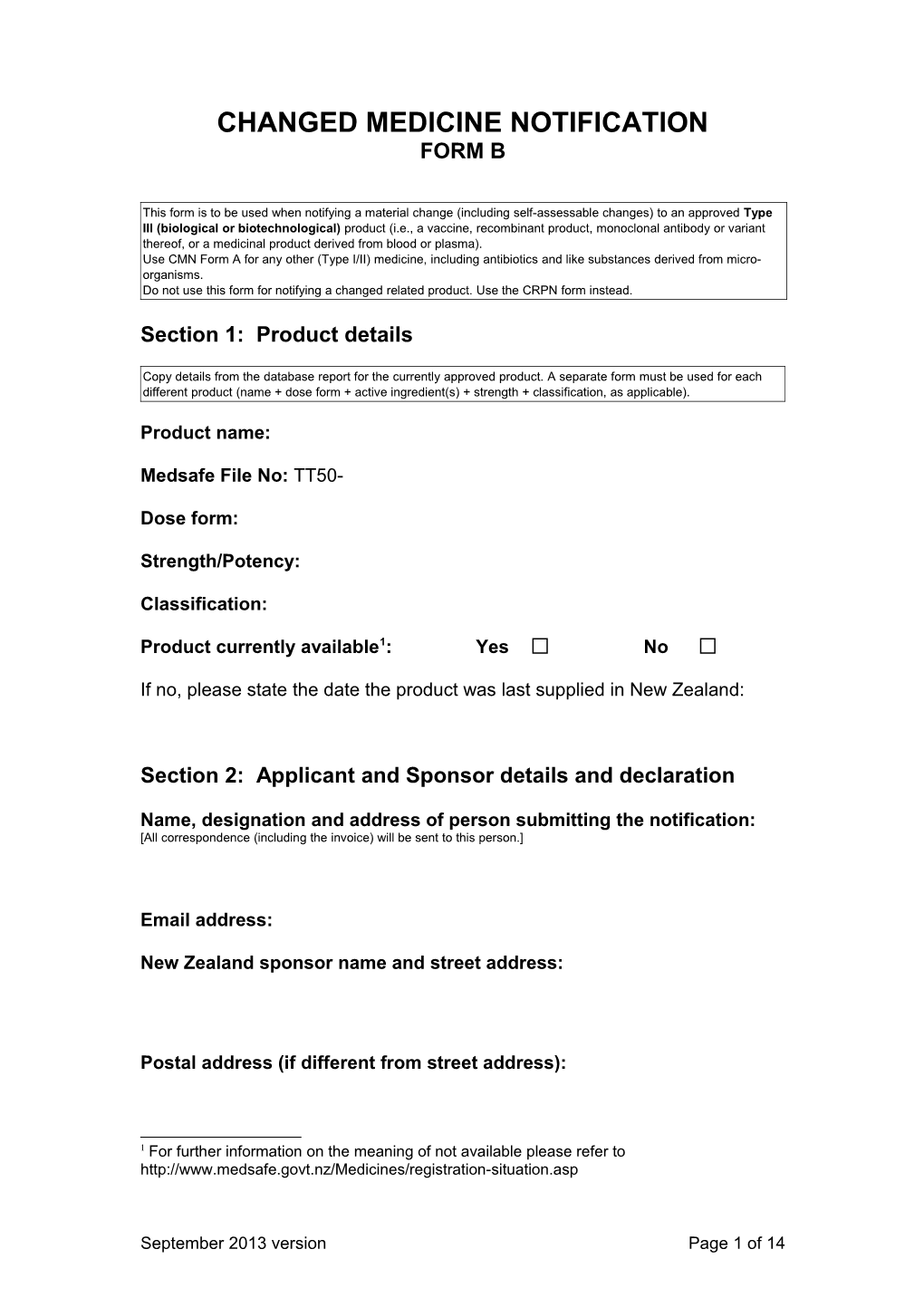 Changed Medicine Notification