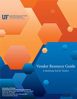 Vendor Resource Guide a Marketing Tool for Vendors